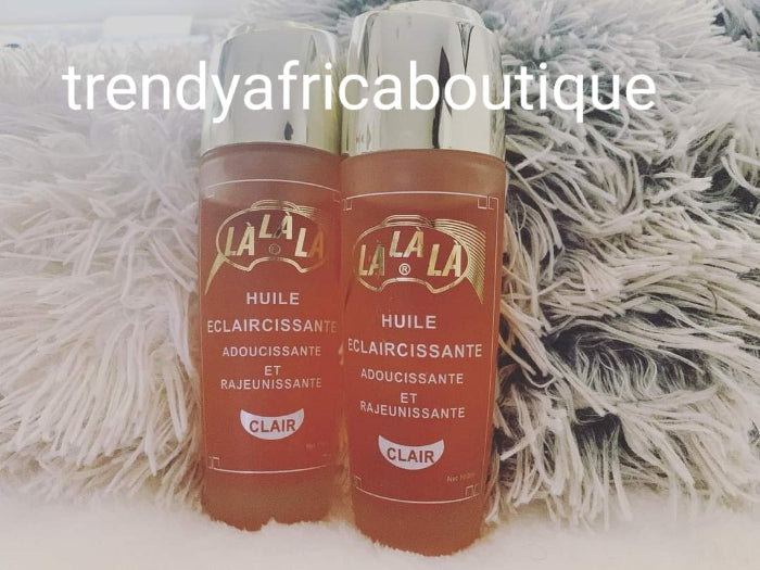 X 2 bottles sale: Lalala skin lightening oil.. Repair your skin, rejuvenates, soften skin and improved skin elasticity, fades darks sports. Good serum/oil to have. 100ml. Made from Natural plant extracts and collagen ingredients. 100ml x 2 sale