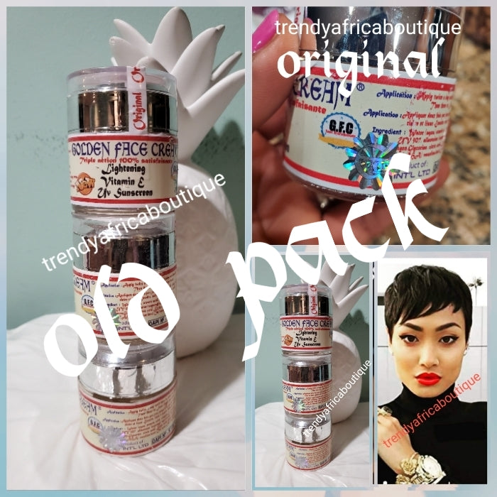 3 jar sale: Authentic/Original Golden face triple action whitening face cream. Fades dark spot, acne, pimples, dark under eye from the face. For all skin type. AUTHORIZED U.S.D DISTRIBUTOR!!!