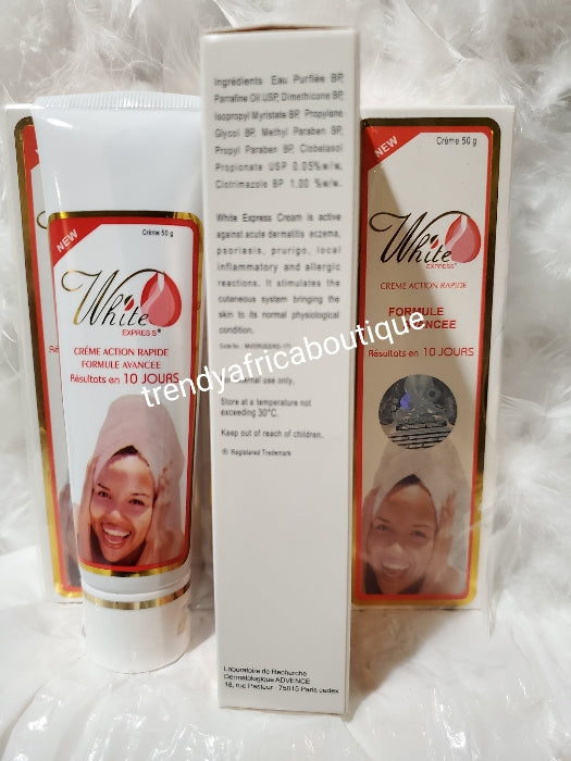 3pcs set: New white Express skin whitening body lotion 10 days action, lightening skin + exfoliating scrub soap and one white express Tube cream. 💯 AUTHENTIC