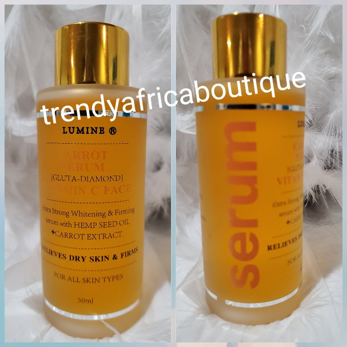 Lumine Carrot serum. Gluta diamond with vit. C. STRONG lightening serum 50ml x 1
