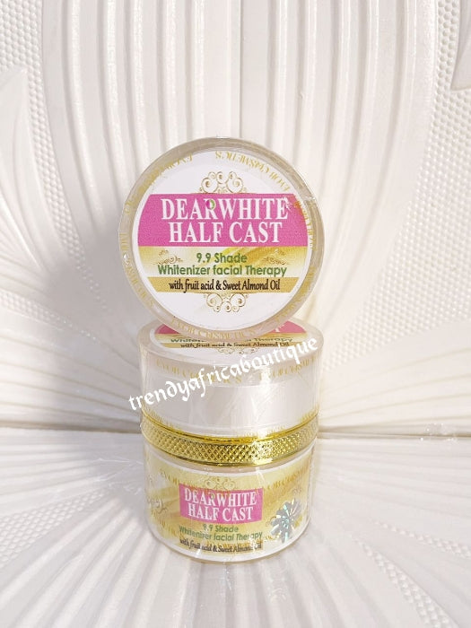 2pcs: Face cream + soap. New Jar Evob COSTMETICS: Dear White Half cast whitening facial therapy!! Effective Face cream to clear blemises, 75g jar and 135g saop Formulated with french formula