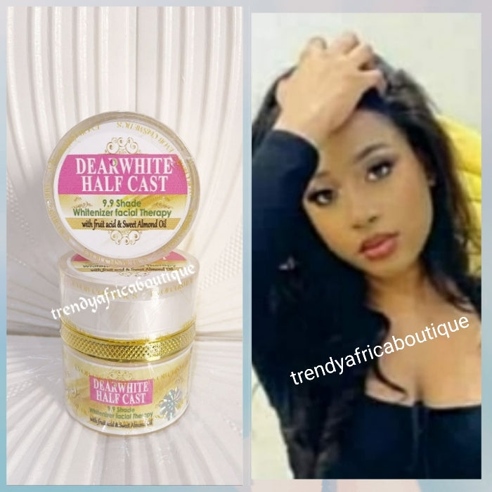 Evob COSTMETICS: 4pcs set Dear White Half cast whitenizer body milk super strong 500ml;full jar Face cream 60g, serum 100ml, VIP MOLATO Soap 500g, combo For Tougher SKIN TYPE!