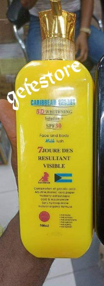 Carribean White 5HD Whitenizer Body Therapy 5D Body Therapy 4X Strength Formula Whitening Solution Body Lotion mit LSF 30. Ein weiterer Knaller!!! 500 ml x 1 Anti-Dunkel-Sport