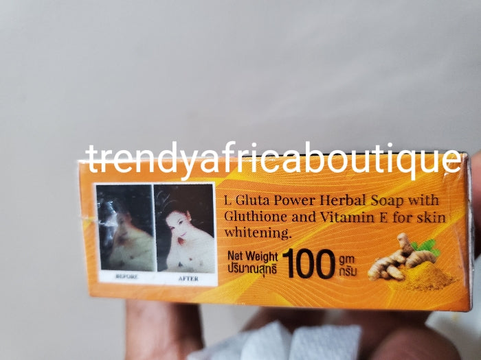 X2 bar of Madam Ranee turmeric Herbal soap, Extra whitening hand made organic soap. Powerful herbal soap for glowing and acne treatment. 100g x 2