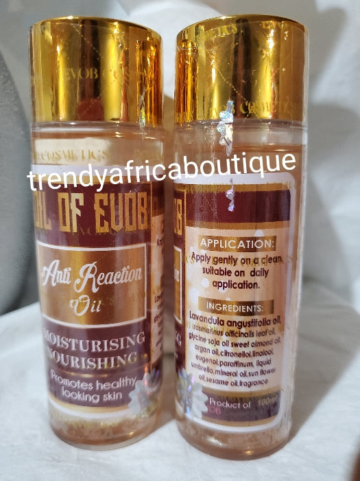 2-in-1-Set; evob Sheabutter-Körperbehandlungs-Reparaturseife + Öl von EVOB. Anti-Reaktionsöl für alle Hauttypen. Super nährend, spendet Feuchtigkeit und fördert ein gesundes Aussehen der Haut. 100mlx1