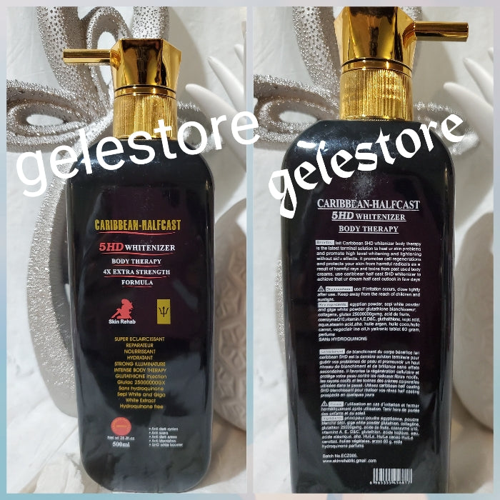 Caribbean white 5HD Whitenizer body therapy 5D body therapy 4X strength formula whitening solution body lotion with spf 30. Another banger!!! 500mlx1 anti dark sports