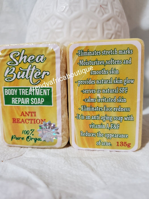 X 2 soap: Evob Shea butter body repair treatment soap. Anti reaction, anti redness, Anti stretch marks, anti aging