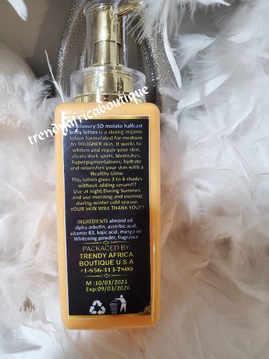 New Product ALERT: Glitz Luxery 5D molato half-cast Body lotion. Strong Organic Formula 600mlx1. Do not use on face, & no serum needed