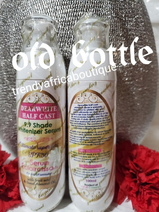 New packaging;Evob COSTMETICS: dear white half cast ultimate strong Serum/oil 100ml.For Tougher SKIN TYPE! Wholesale available upon request