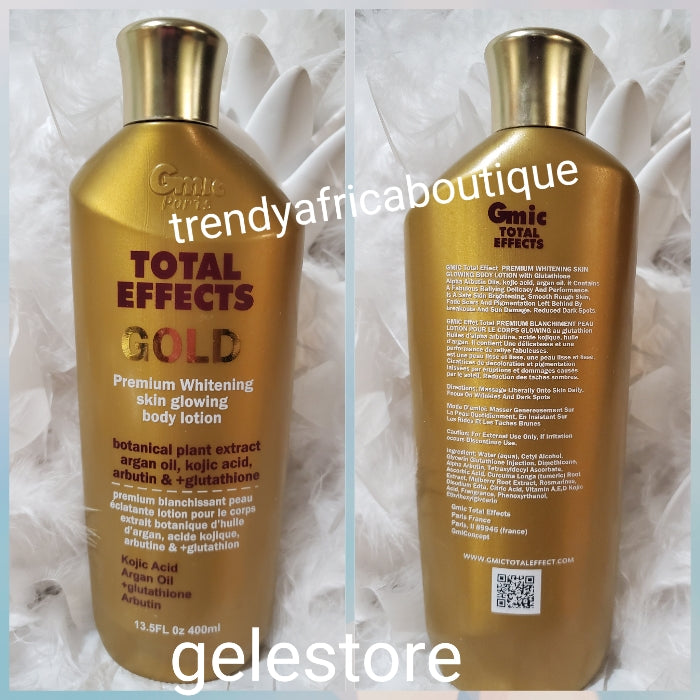 New product alert!!! GMIC PARIS TOTAL EFFECT premium whitening & skin glowing botanical body lotion 400mlx 1 with kojic acid, argan oil, glutathione and arbutin. Super effective