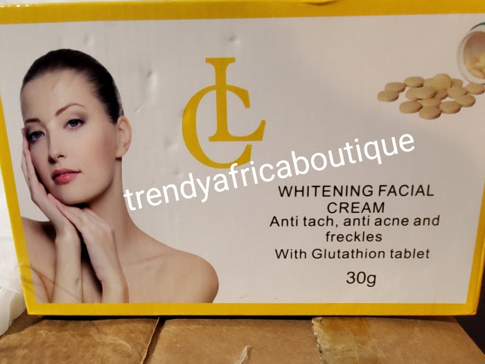 Authentic lait teint Diamant Glutathion comprime whitening & anti stains face cream 30g Formulated with glutathion, alpha arbutin, to give you that natural glow & flawless face!