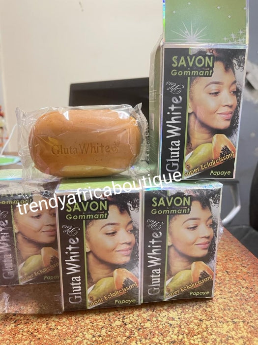 Gluta White PLUS lait de beauty papaya soap. Supper lightening dark spots corrector soap x 1