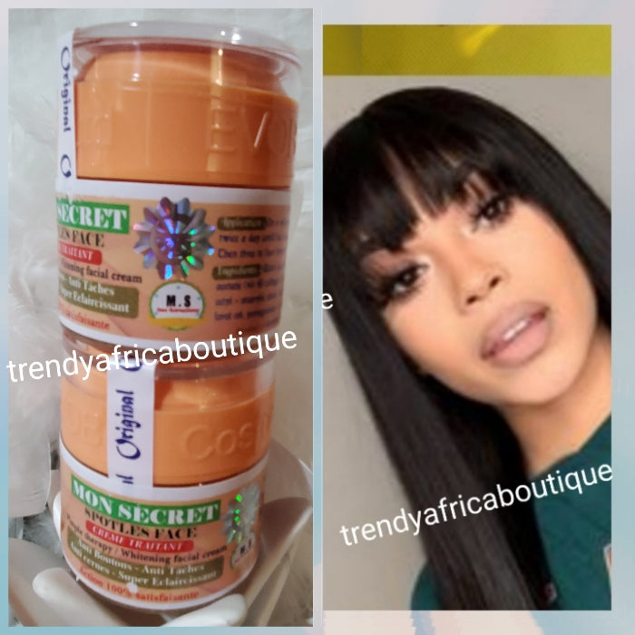 3pcs New package: Mon secret fast action Eclaircissant, whitening, brightening & glowing combo set. Anti black stains and marks. Body Lotion 300ml, serum 60ml& face cream 50g