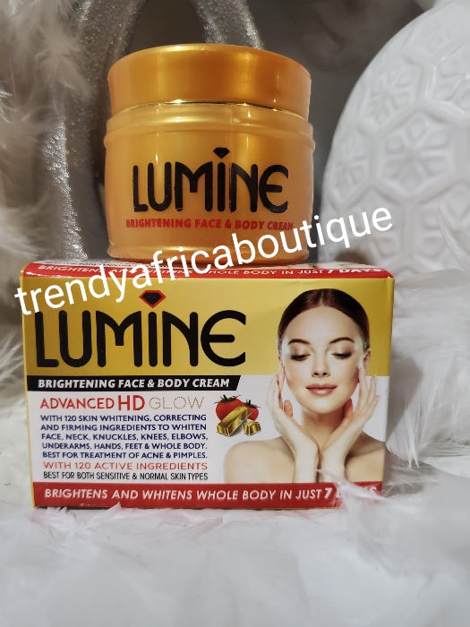 NEW Lumine brightening face & body HD glowing cream 7 days action. BEST for sensitive & normal skin. X 1. Face, neck, knuckles, elbows, knees, inner thighs.