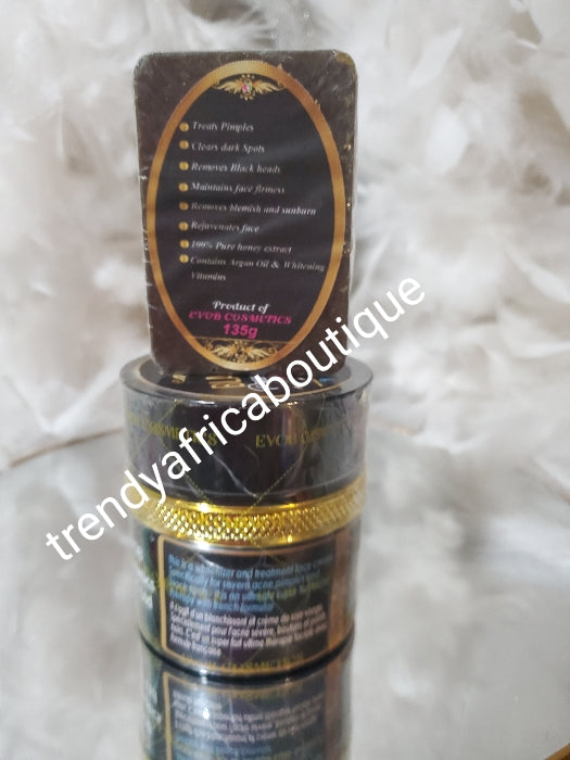 2pc set: Black Gold prestige white facial soap treatment 10x whitenizer x1 + Black gold whitening face cream 75gx1 new big jar For severe pimples & black spots /acnes