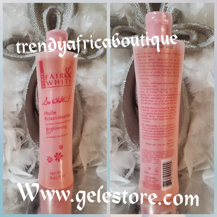 Fair & White so white paris. Skin perfector, brightening and moisturizing body lotion 500ml + brightening oil 250ml 💯 AUTHENTIC