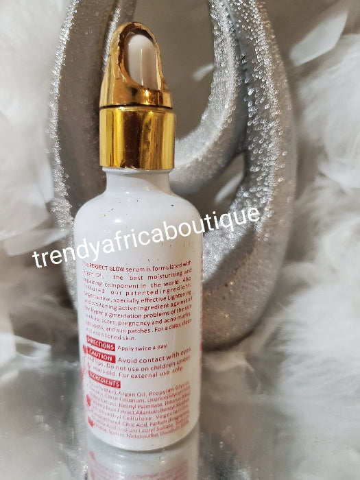 Perfect Glow strong whitening skin serum with Argan and glutathion 2n1 formular. 50ML X 1. Super lightening, skin glowing & Anti spots 3 in 1 formula. satisfaction