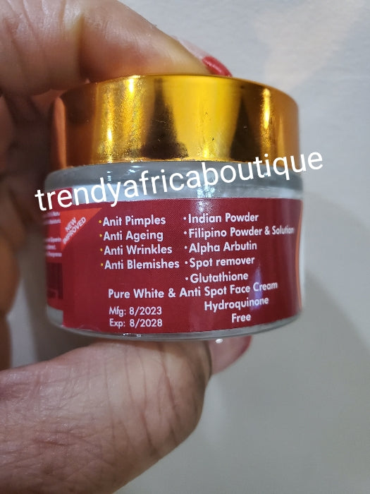 INDIAN HALFCAST Whitening face cream.with vit. C & L-Glutathion Safe & effective. Extra Strength whitening with spf 30. X 1