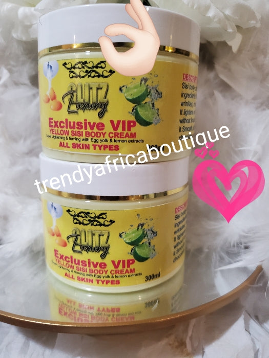 PERFECT COMBO for skin glowing complexion: Glitzluxury newly enhanced 10D molato soap 600g plus glitzluxury VIP Yellow Cece lemon & egg yolk body cream + evob egg yolk xtra whitening 3riple action serum