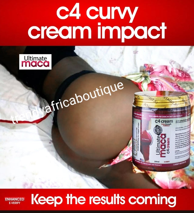 BACK IN STOCK!!! Ultimate Maca C4 cream. Extra Strength formula 250mlx1. Butt enhancer Cream 💯 AUTHENTIC