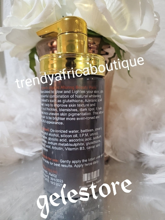 SMOOTH ORGANIC ALLURING BEAUTY paris skin glowing body lotion 300ml x 1 bottle spf50