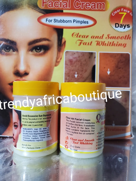 Quick glow face cream for Sturborn pimples. 40ml x 1 clear and smooth in 7 days