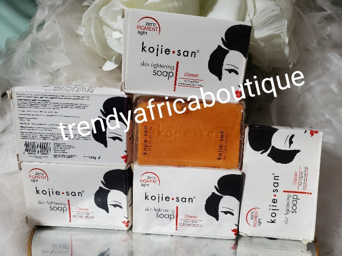6 pcs combo: Original kojie san skin lightening soap. Lighten and even skin soap. X 6