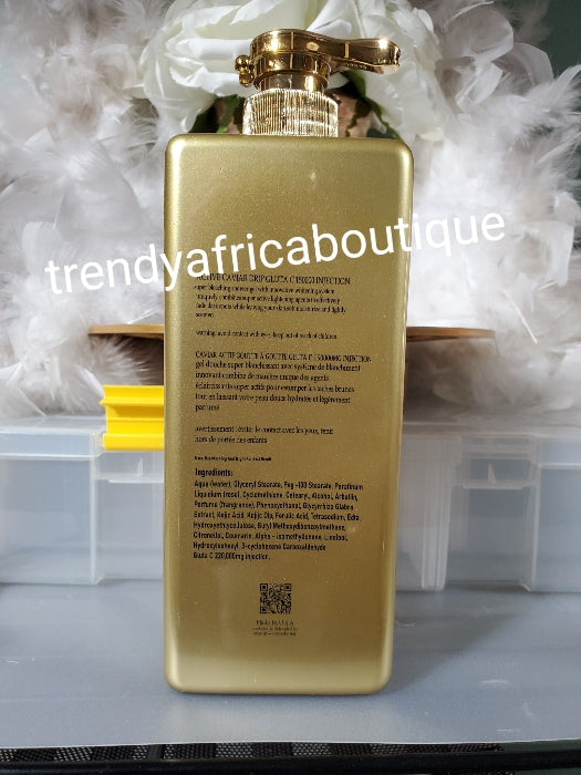 ACTIVE caviar drip gluta C INJ. 24k Golld SUPER BLEACHING SHOWER GEL. Gluta terminal white PLUS. 1000ml x 1