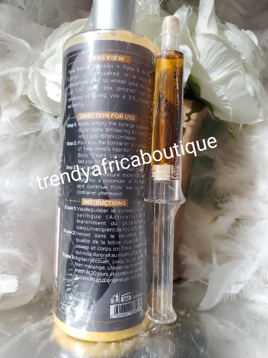 Lait Tera Irene's super whitening body lotion 7 days. PLUS serum 400ml x 1 spf 30. Glutathion, kojic, collagen and witch hazel