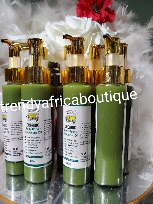 4pcs set. Double power 💪💪Glitzluxury body repair treatment oil + veetgold tea tree and green trea treatment scrup + 2 bar soap of Varicose vein control soap
