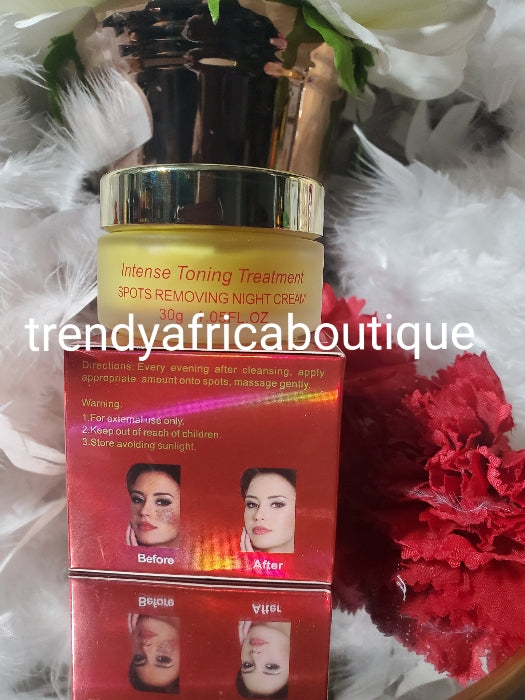NIGHT Cream: Extreme white intense toning treatment spots removing night treatment face cream with Carrot and argan oil 30gx 1