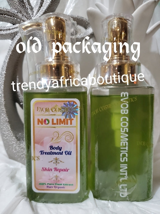 NEW PACKAGING ONE BOTTLE SALE: NO LIMIT Exclusive body treatment oil. 💯 Pure plants extracts. Pure Organic oil 300ml x1. Target stretch marks, rice dots, green veins. Deep moisturizing!