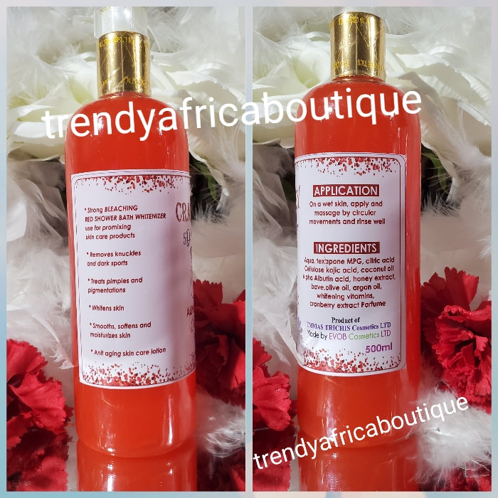ANOTHER BANGA!!! Cranevoberry 5d Skin whitening fast action BLEACHING Shower gel, Lotion, face cream, & Serum. ALPHA, GLUTA, KOJIC, FRUIT ACID & COLLAGEN 500ml x 1 bottle sale