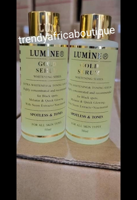 X 1 bottle Lumine Gold extra whitening and toning serum with glutathion and fruit extracts 50ml x 1
