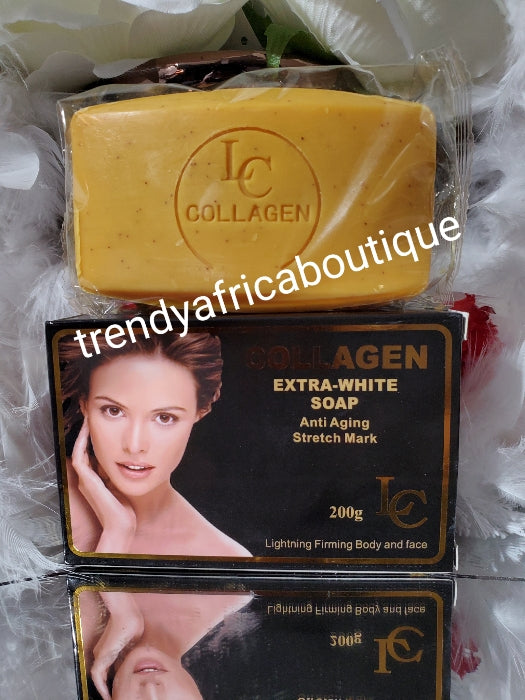 Collagen Extra white face & body soap.formulated with  Filipino powder, egyptian powder, vitamin C. 200g x 1