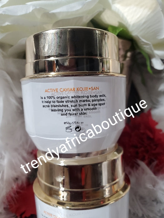 X 1 jar sale Active Caviar kojie san face cream. Anti Sun burn, pimples and age spot. Organic formula 50g x 1