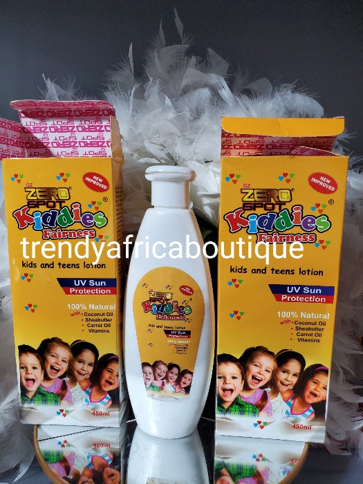 Zero Spot kiddies fairness. Kids & teens lotion UV sun protection 💯 natural with carrot oil 450mlx 1