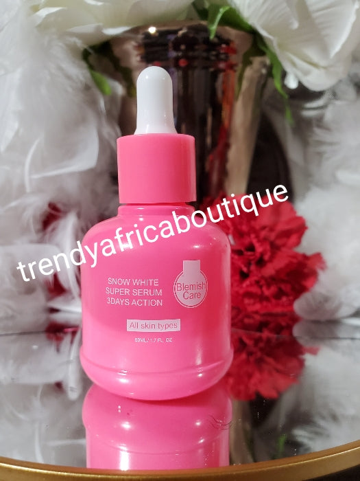 BACK IN STOCK; NEW BANGA!!! 2pcs Blemish care exclusive Snow white body lotion & serum. EXtra strenght body lotion 350ml & 3 days whitening serum 50ml.Your stretch marks clearing specialist