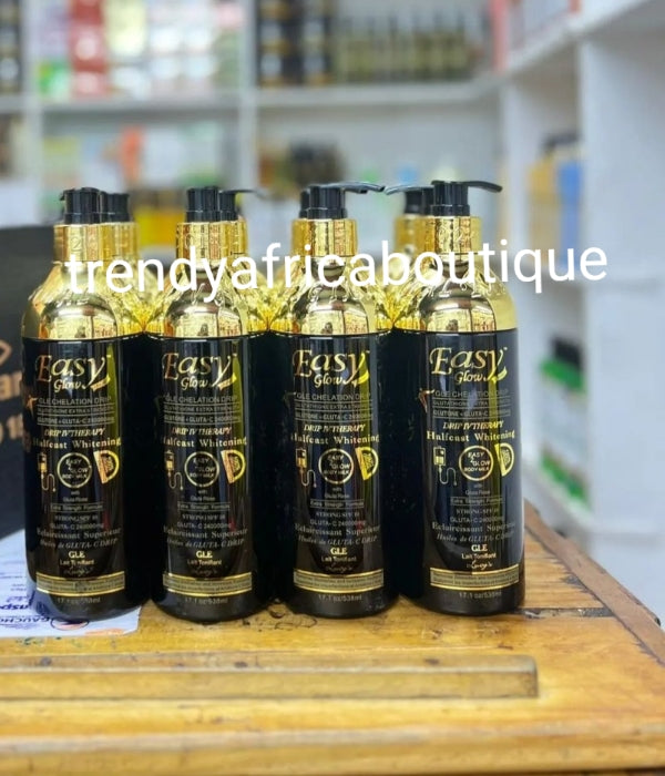 AUTHENTIC. EASY glow body milk with Gluta Rose, glutathione extra strenght formula. Halfcast Whitening body lotion with spf 40. 538mlx 1