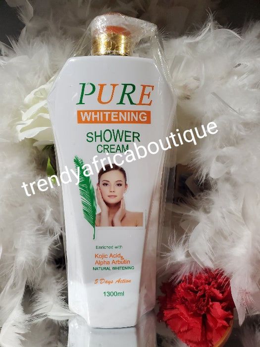 Pure Whitening shower gel enriched with kojic acid, alpha arbutin. Natural whitening in 5 days 1300ml x 1
