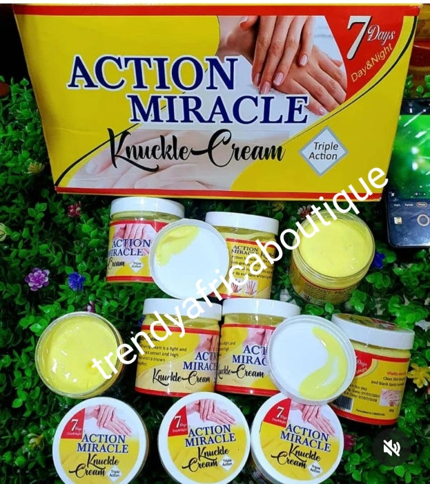 ANOTHER Banga!! for dark knuckles, elbows, knees & feet:: Action Miracle triple action knuckle whitening cream. Clean & clear knuckles. 5-7 days action 300g x1. Pro-mix with tubes & serum for Maximum results 👌👌