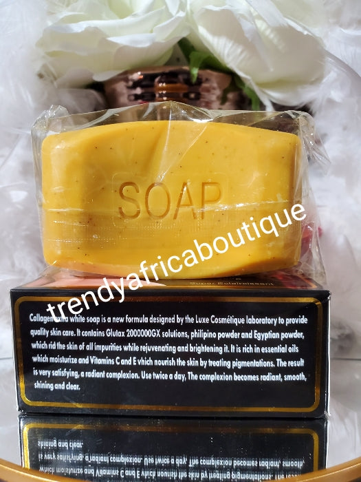 3pcs. AUTHENTIC EASY glow body milk with Gluta Rose, glutathione extra strenght formula. Halfcast Whitening body lotion & Shower gel. with spf 40. PLUS Collagen Extra white anti-aging soap