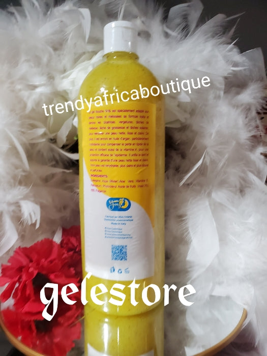ORIGINAL Vitesse 6 (V6) gel douche yellow sisi shower gel Triple action whitening, nourishing & treatment shower gel with exfoliating properties 1000ml x 1