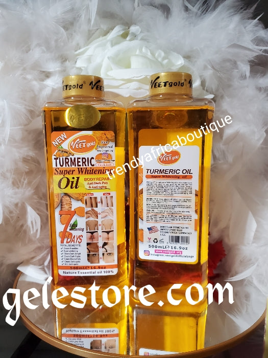 Authentic veetgold body corrector, repair anti-aging tumeric oil face & body oil 500ml x 1. Dark Spot corrector and glowing oil