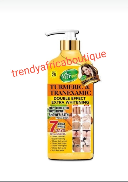 New Veetgold shower gel: New Veetgold showerVeetgold turmeric & Tranexamix double effects extra whitening body corrector shower gel 1000ml x 1 👌👌👌