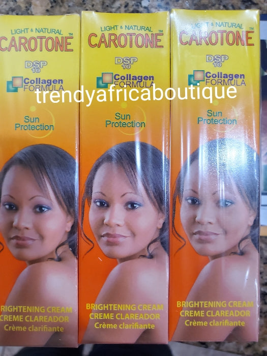 💯 AUTHENTIC: price is for one Light & Natural Carotone brightening cream. Collagen Formula with sun protection. Clears sun burn too. 30ml x 1