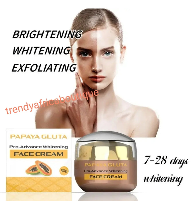 4pcs. Set; Panamei Pro-advance whitening body lotion, serum, face cream and exfoliating soap. Spf 40. Super anti ageing whitening set. Papaya Gluta👍