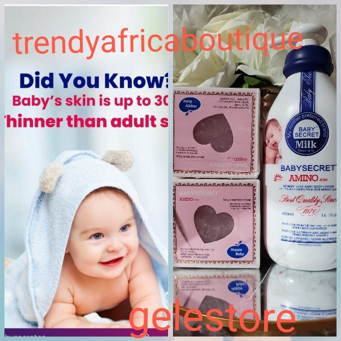 3pcs set: Baby secret Amino acid baby body lotion and shower gel