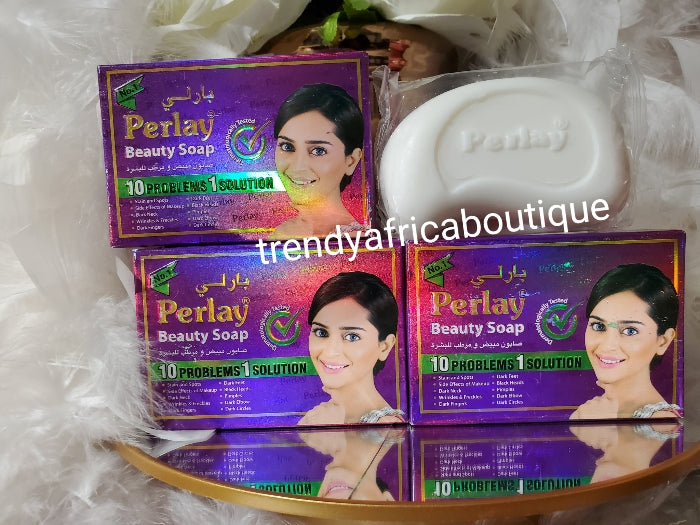 2pcs. Parley Beauty soap & Parley beauty face soap (purple jar) 10 problems, 1 solution. Fights facial blemises, keep your face soft and glowing 50g jar x1. Makes your skin fairer and protect your skin. Anti acne and dark spots