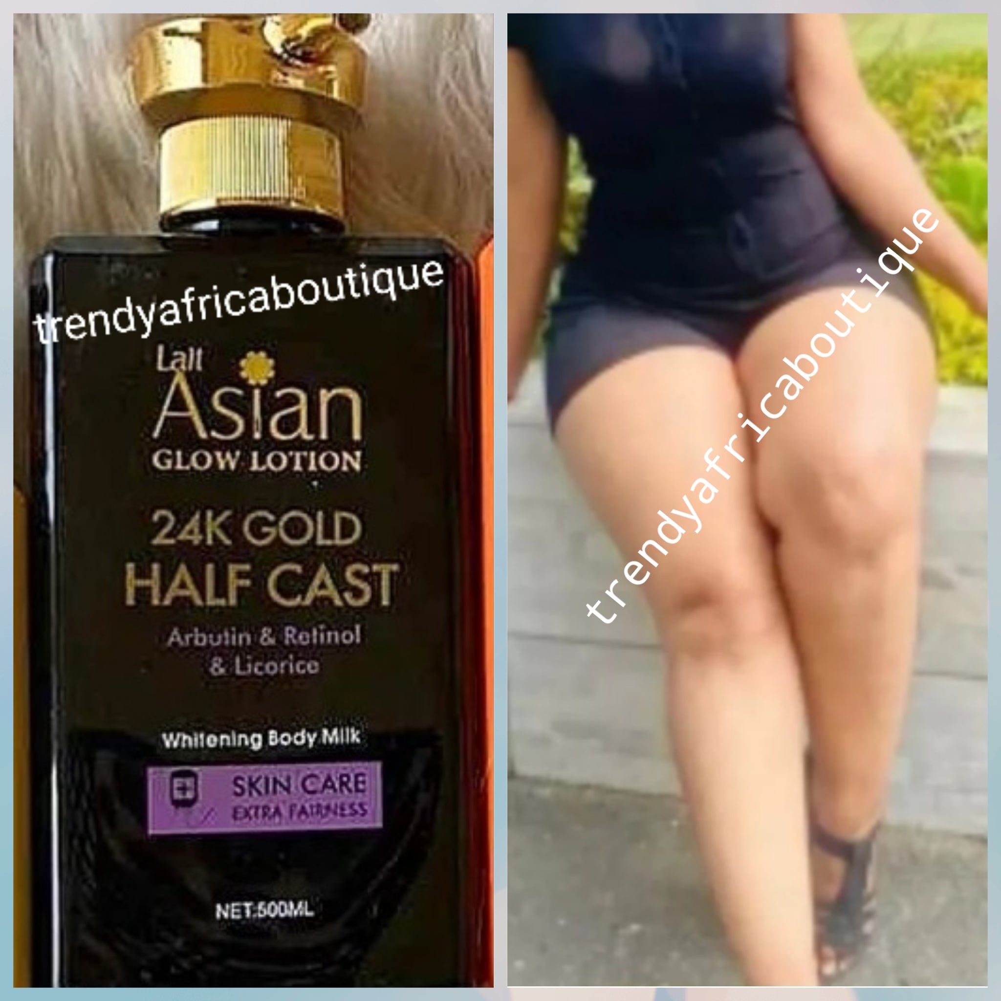 Lait Asian Glow body lotion 24k halfcast with albutin, egyptian oil,, –  Trendy Africa Boutique